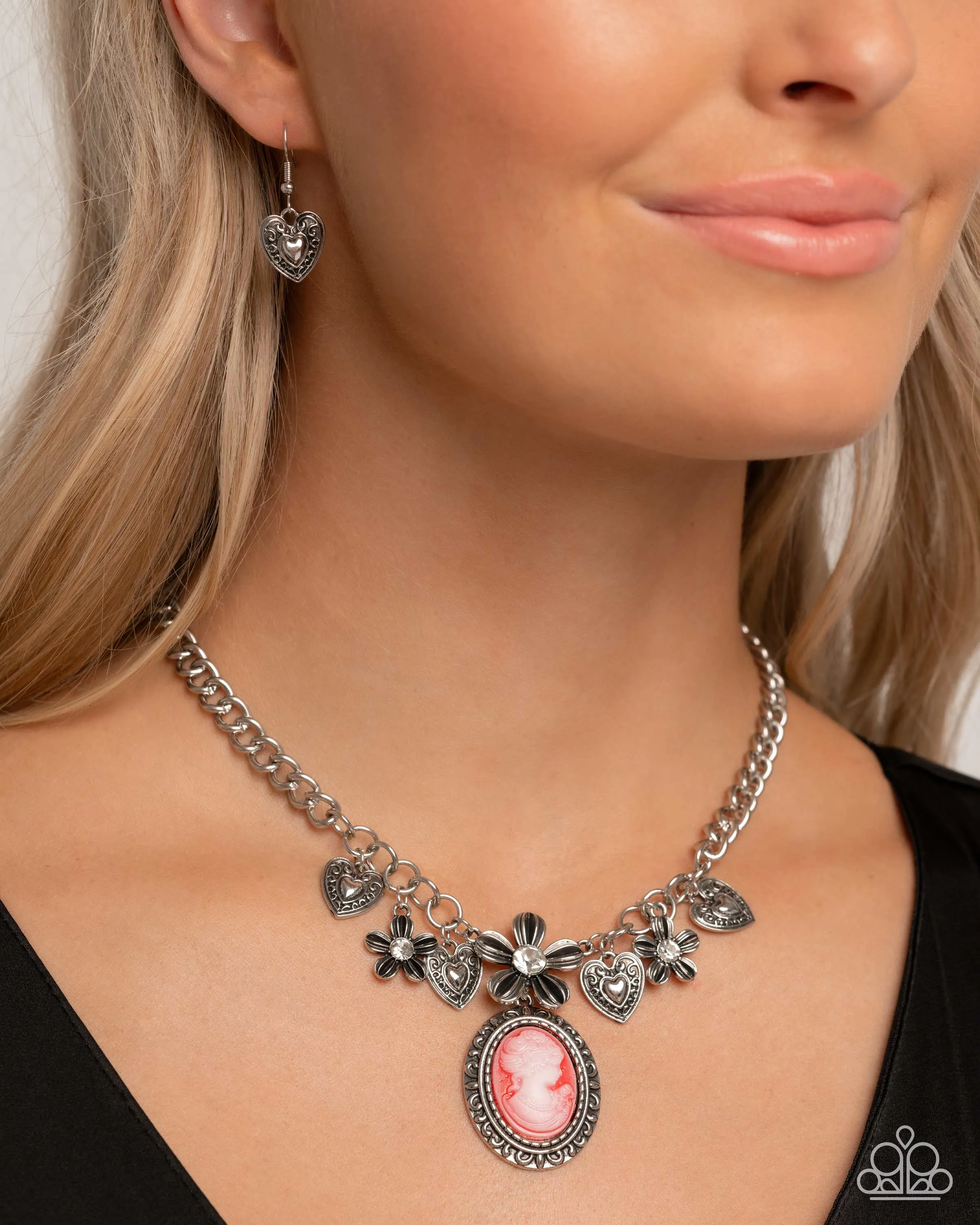 Complete Look - Vintage Story Necklace & Ageless Account Bracelet - Red Set