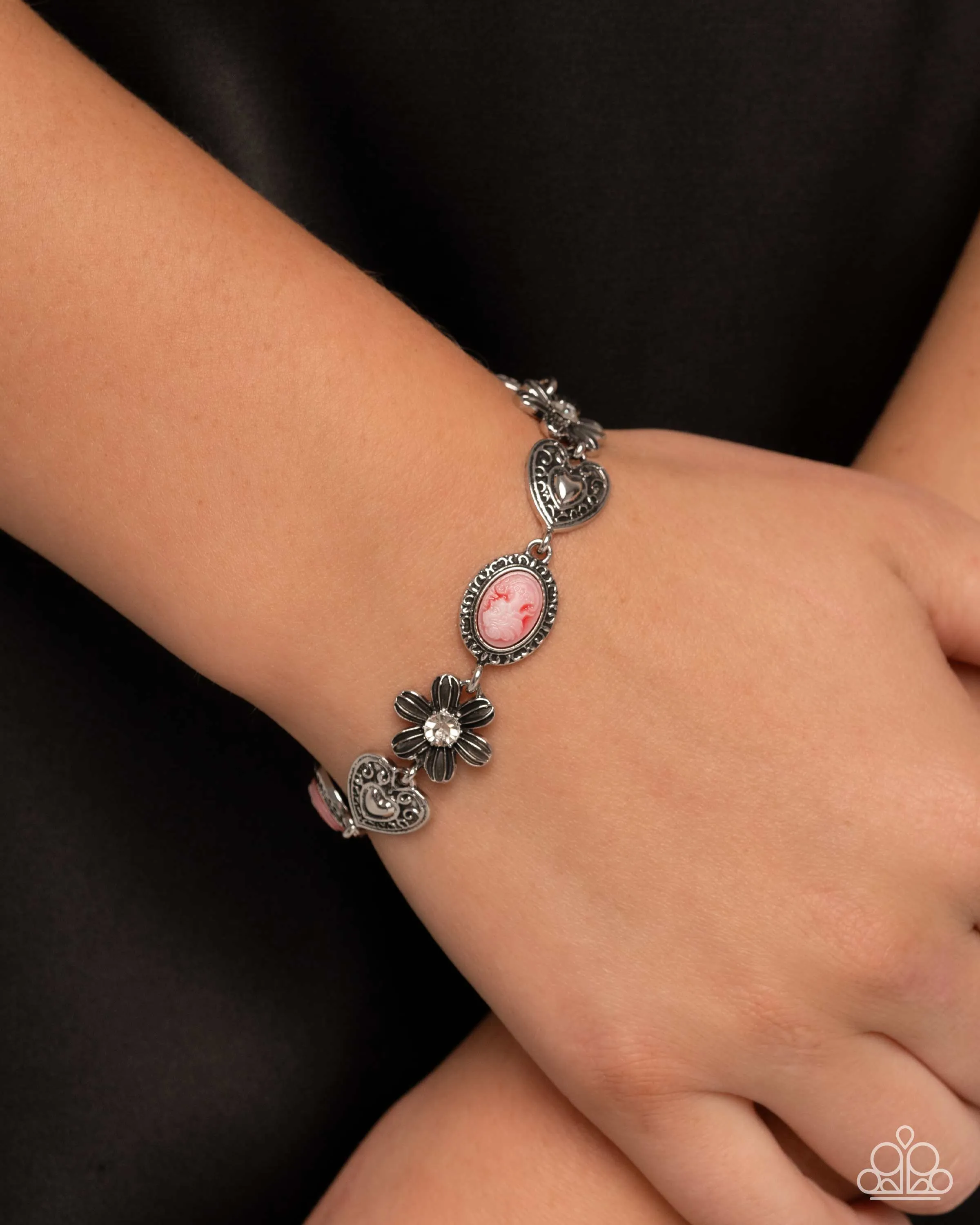 Complete Look - Vintage Story Necklace & Ageless Account Bracelet - Red Set