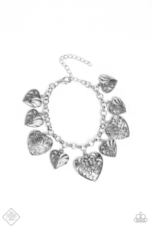 Completely Devoted Silver Paparazzi Bracelet