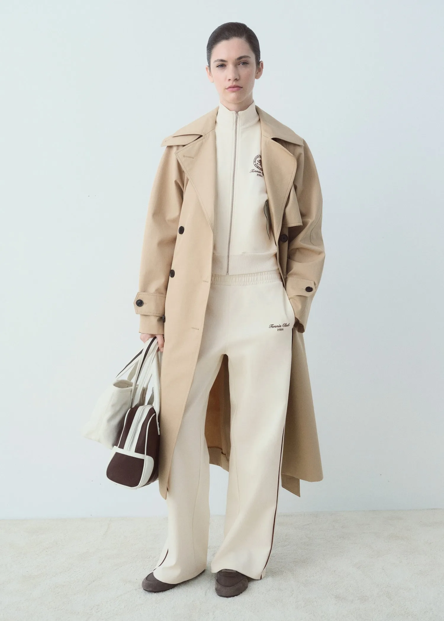 Contrast stripe cotton jacket