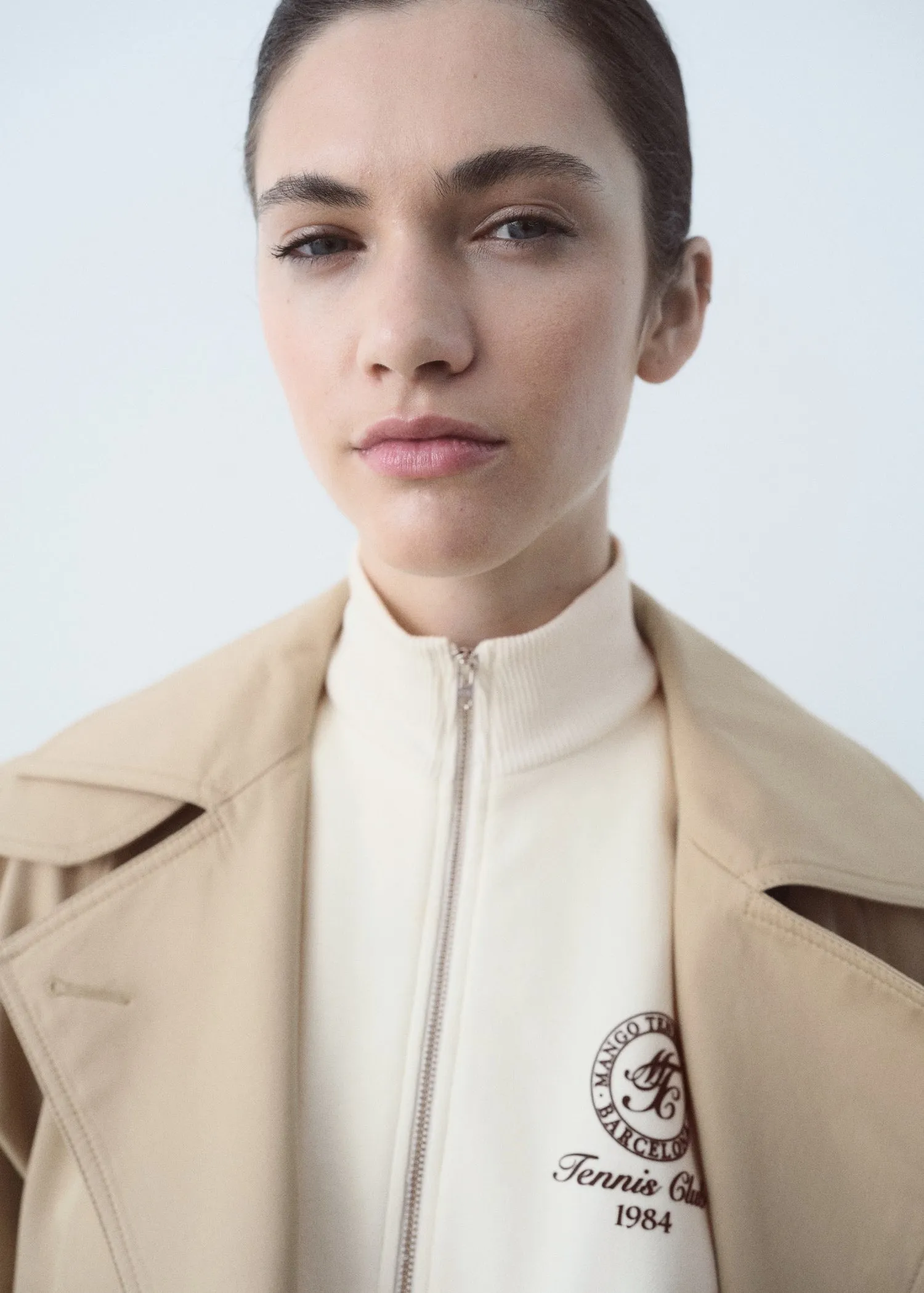 Contrast stripe cotton jacket