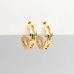 Courtney 18k Gold Plated Hoops -Huggies- Hypoallergenic