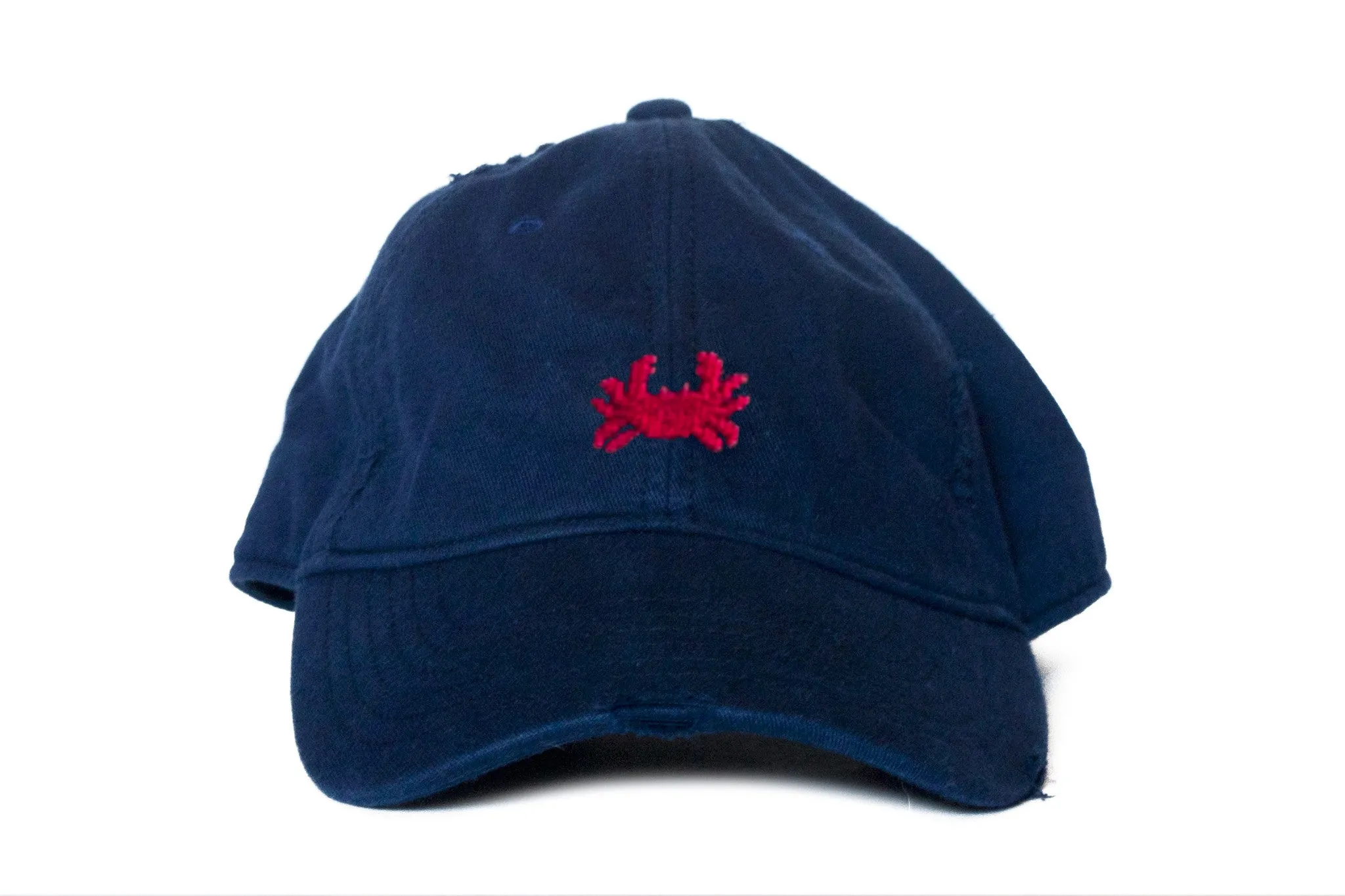 CRAB NEEDLEPOINT HAT NAVY