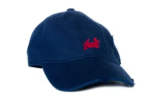 CRAB NEEDLEPOINT HAT NAVY
