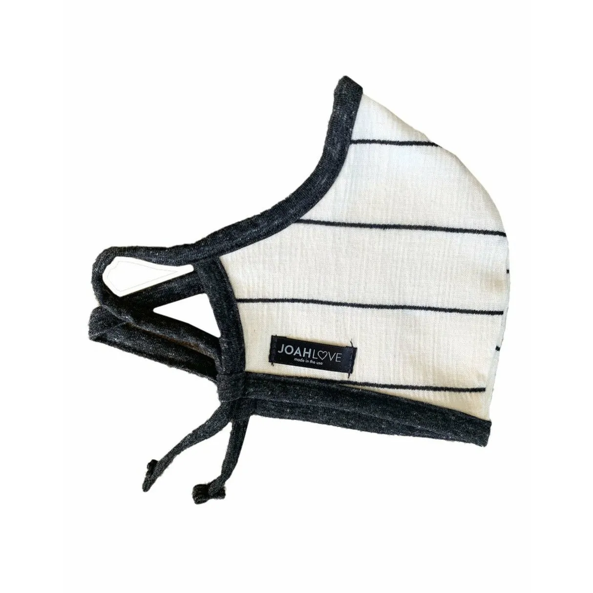 Cream Gauze Stripe | Charcoal