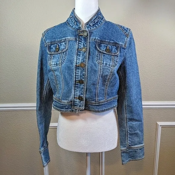 Cropped Blue Denim Jean Jacket