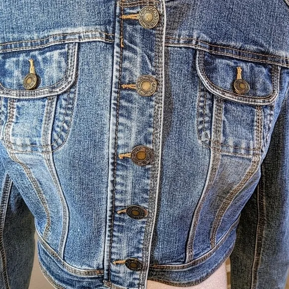 Cropped Blue Denim Jean Jacket