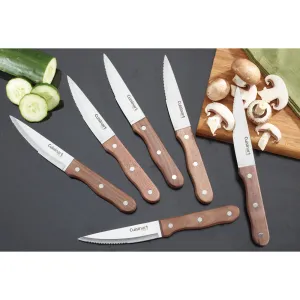Cuisinart 6-piece Triple Rivet Steak Knife Set - Wood