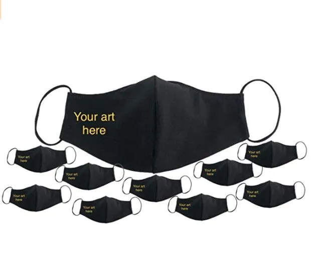 Custom Face Masks | Personalize w/Text Image Logo | Washable Reusable Cloth Mask