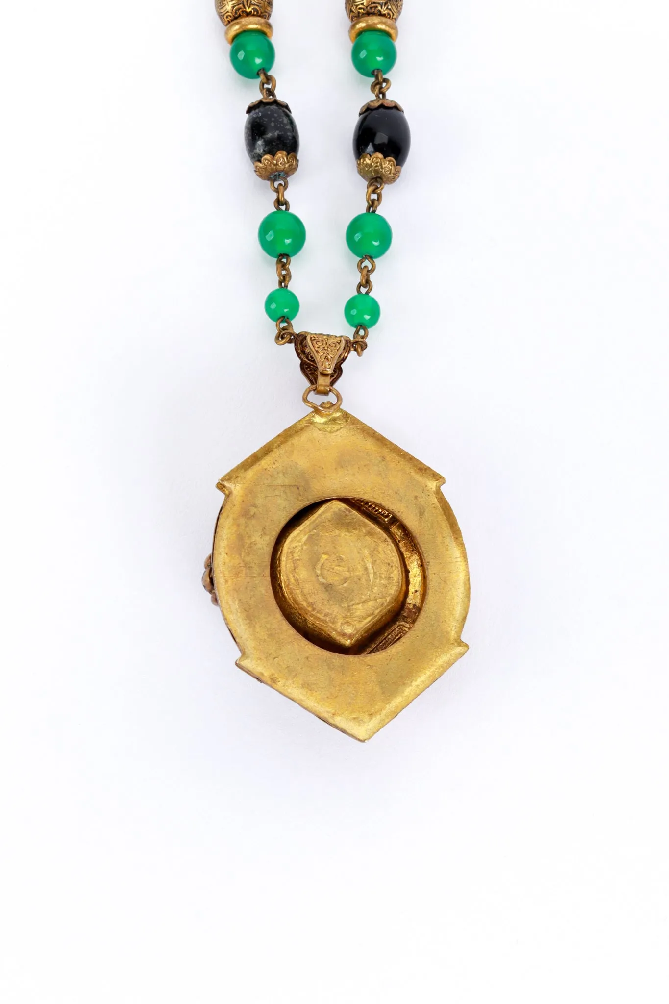 Czech Glass Beaded Pendant Necklace