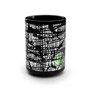 Dark Matrix by Jumper Maybach® on Black Mug, 15oz