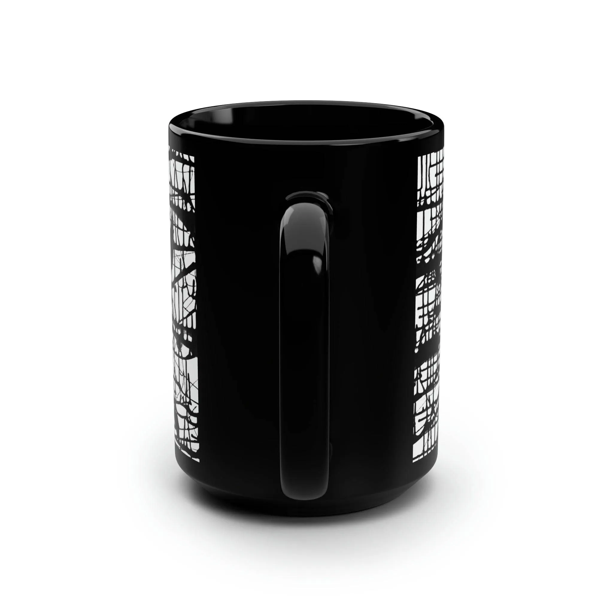 Dark Matrix by Jumper Maybach® on Black Mug, 15oz