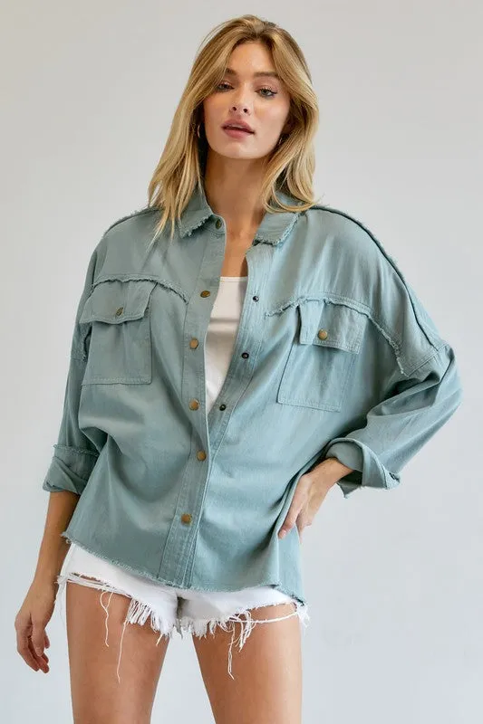 Davi & Dani Button Down Shirt With Pockets