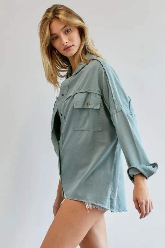 Davi & Dani Button Down Shirt With Pockets