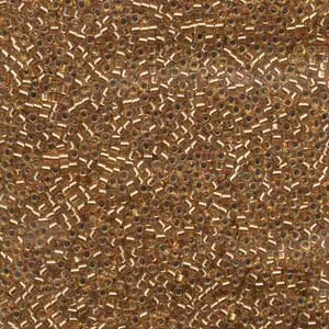 DB 181, Transparent Silver Lined Lt. Bronze - Miyuki Delica Beads, Size 11, 5 grams - Miyuki Delica & Seed Beads - Golden Brown