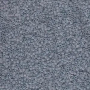 DB 381, Transparent Matte Gray Fog - Miyuki Delica Beads - Size 11 - 5 grams - Japanese Cylinder Seed Beads - Retail & Wholesale - Brown