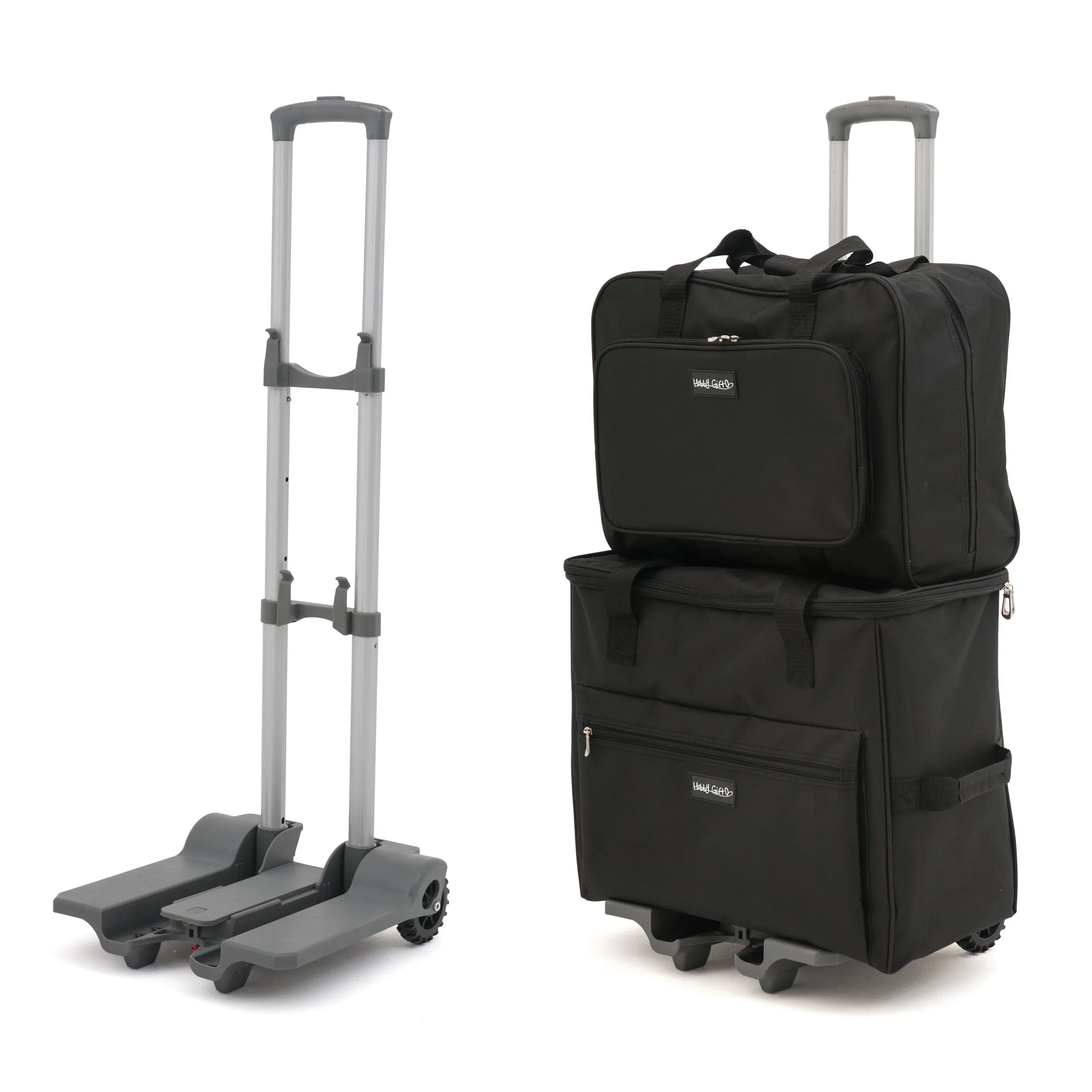 Deluxe Black Sewing Machine Bag With Collapsible Trolley