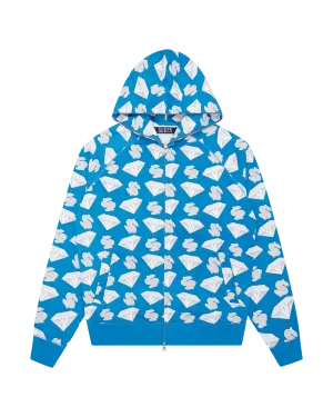 Diamonds & Dollars Zip-Through Hood
