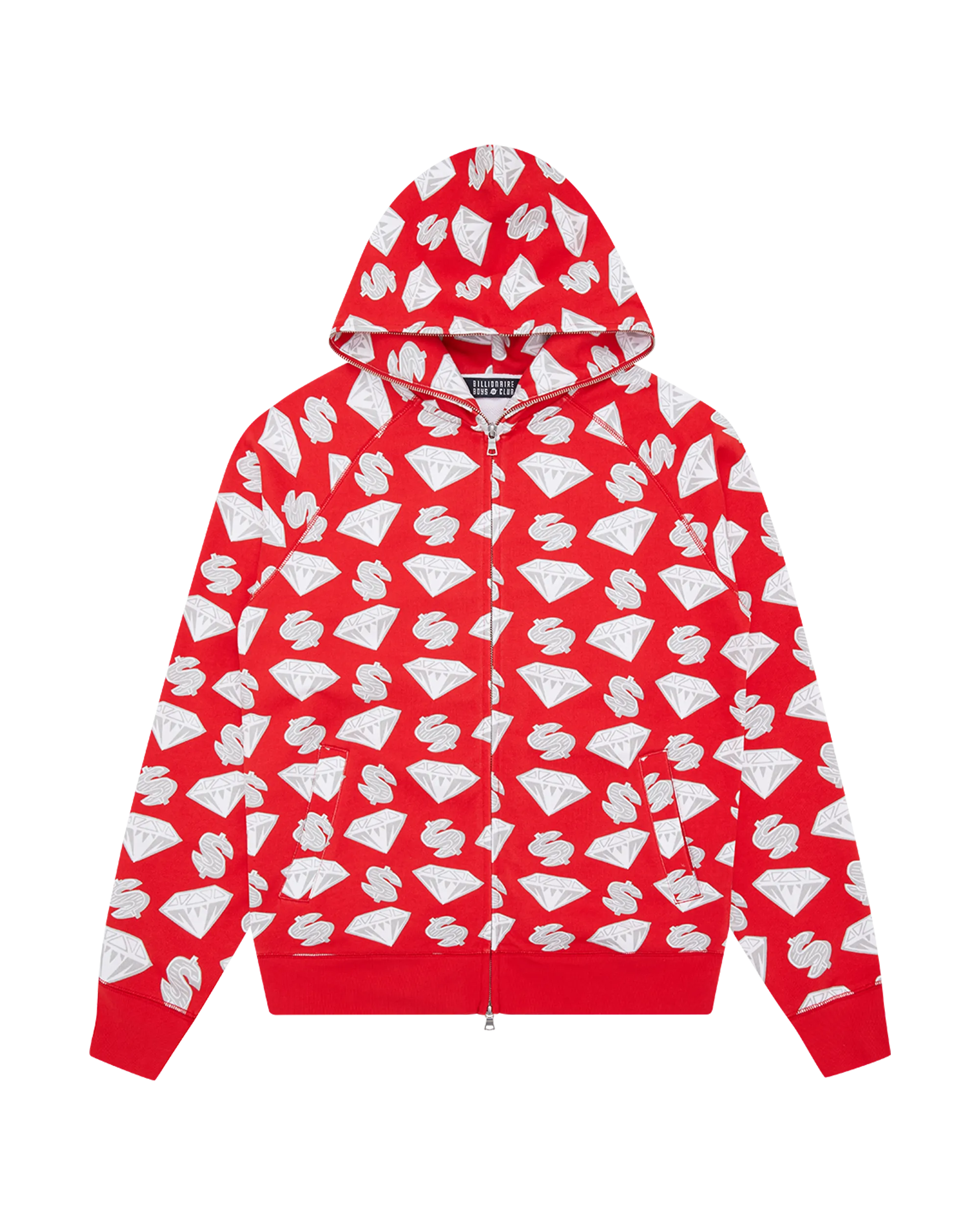 Diamonds & Dollars Zip-Through Hood