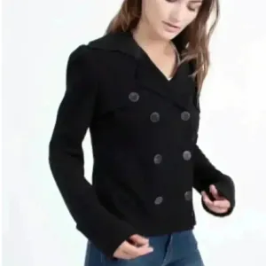 Diane Von Furstenberg Eliot Blue WOOL Double Breasted Military Blazer Jacket 4