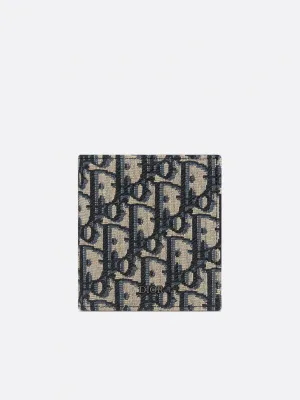 DIOR OBLIQUE VERTICAL BIFOLD WALLET BEIGE