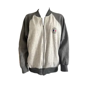 Dior Sports Grey Logo Zip Hoodie