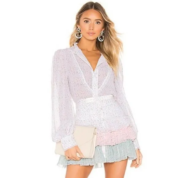 Divine Heritage Three-Tiered Mini Skirt Size L