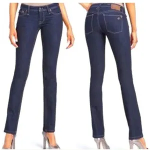 DLI961 Womens Premium Denim Kate Slim Straight Jeans Size 28 Casual Blue Jeans