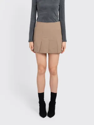 Drapey Melange Mini Skirt