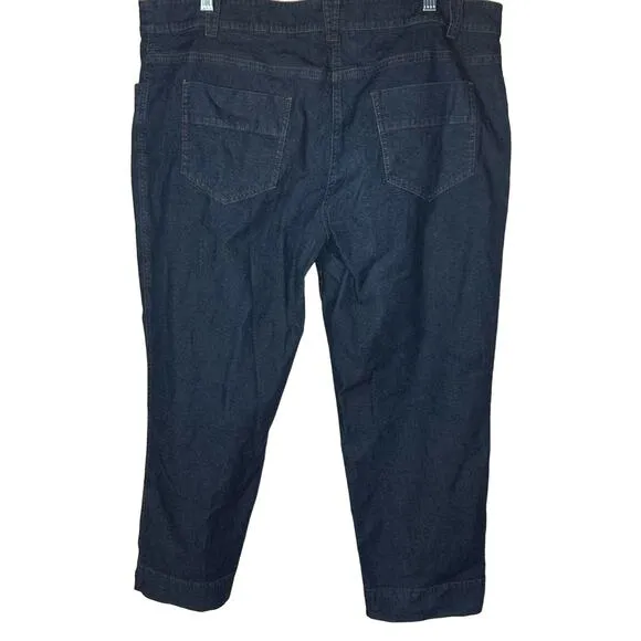 Eileen Fisher Crop Jeans RN # 78121 Blue Jeans