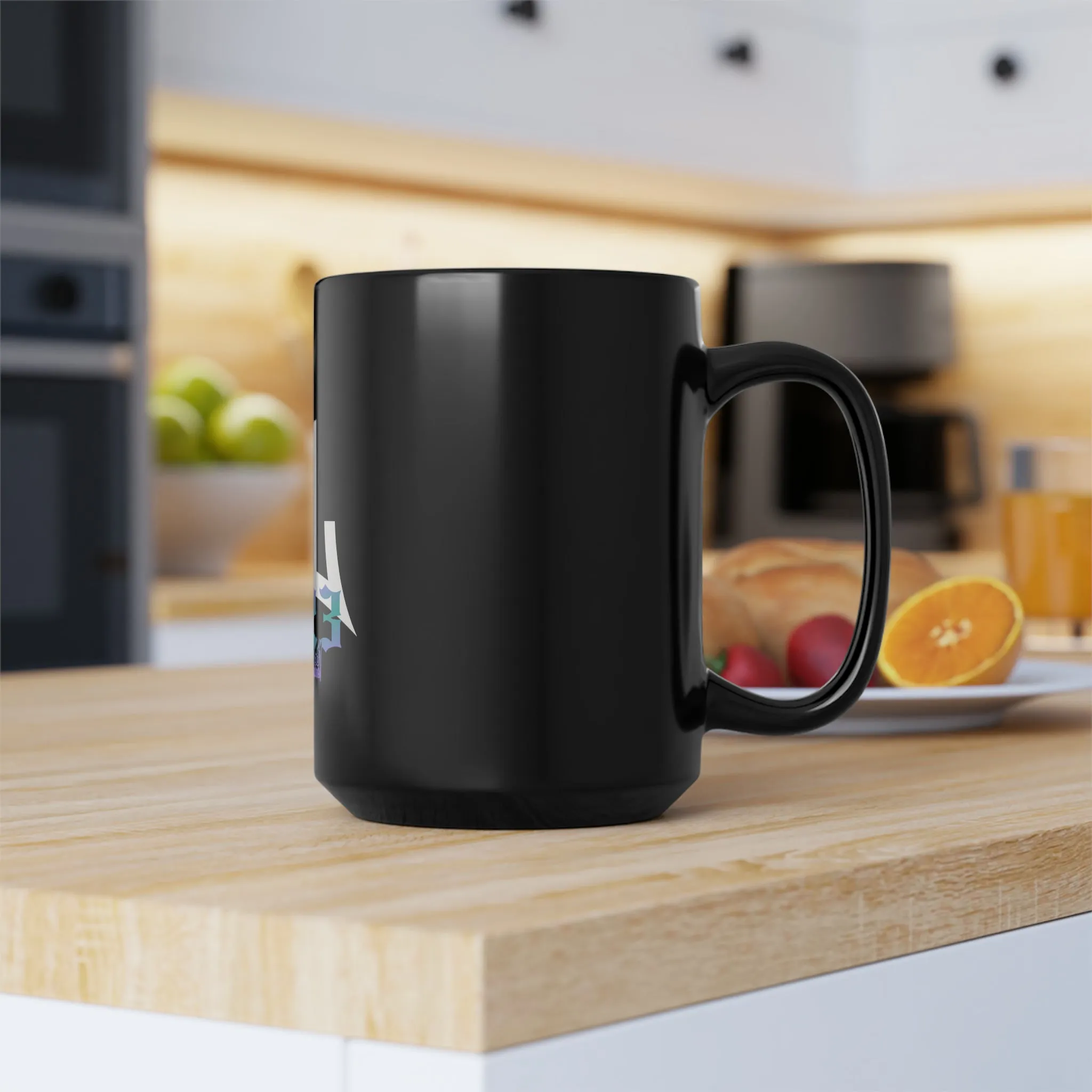 EL423 Bold Purple Teal /Black Mug, 15oz