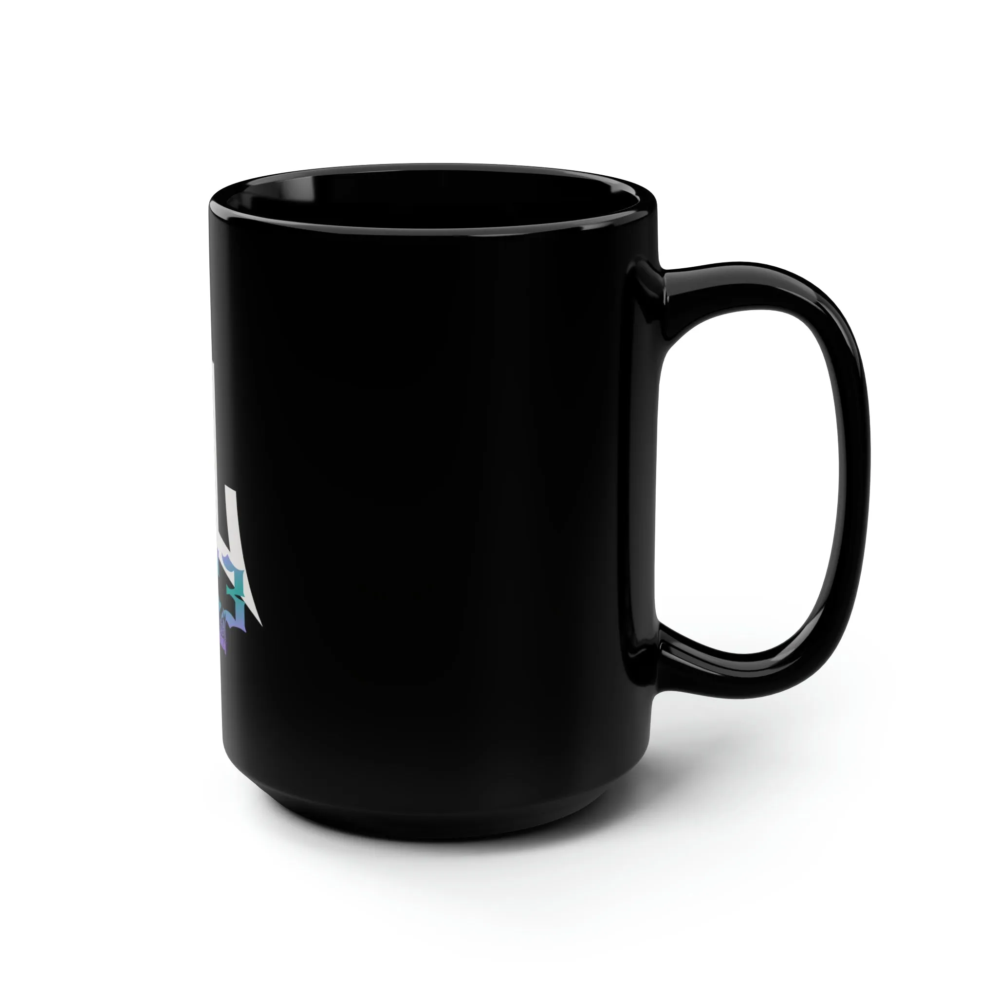 EL423 Bold Purple Teal /Black Mug, 15oz