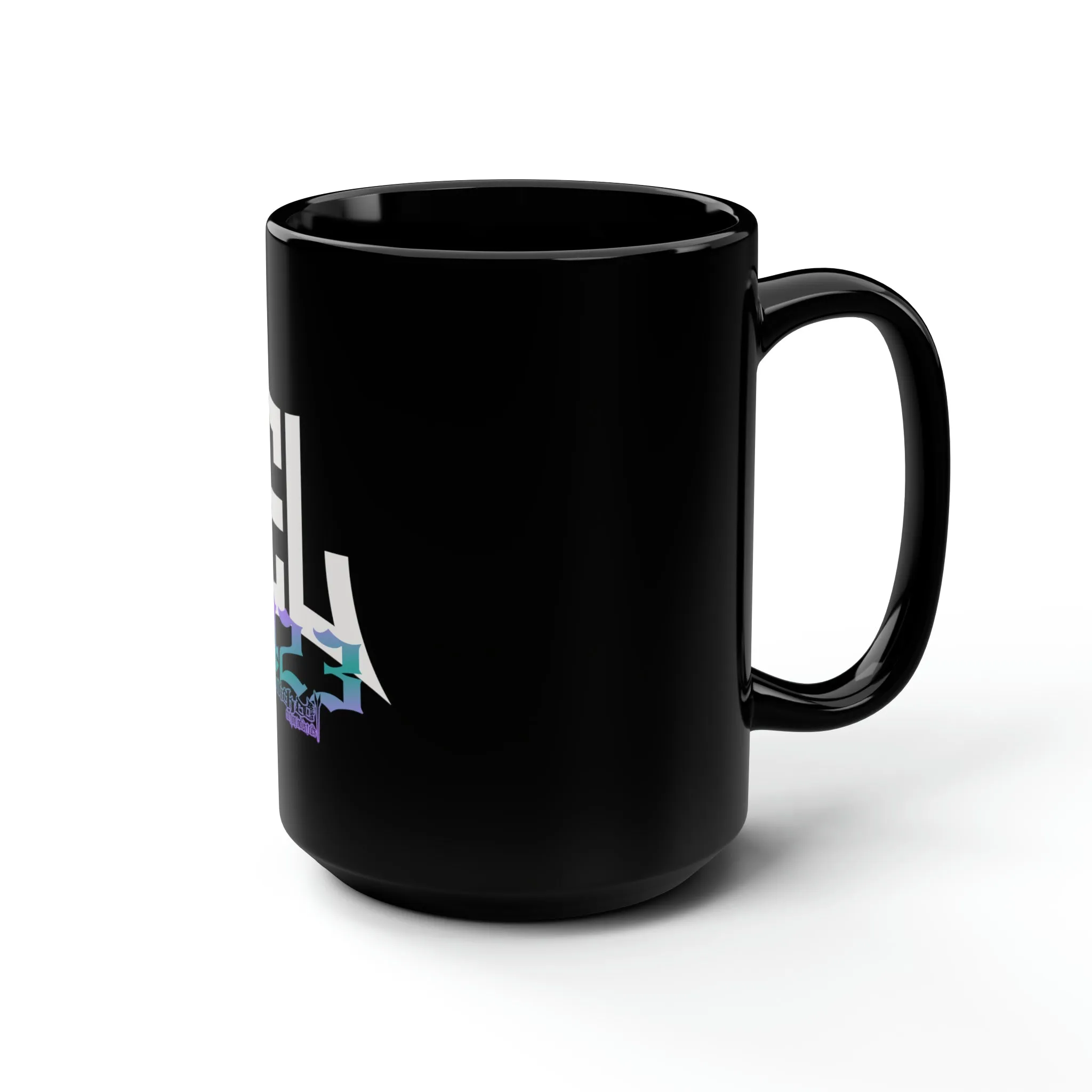 EL423 Bold Purple Teal /Black Mug, 15oz