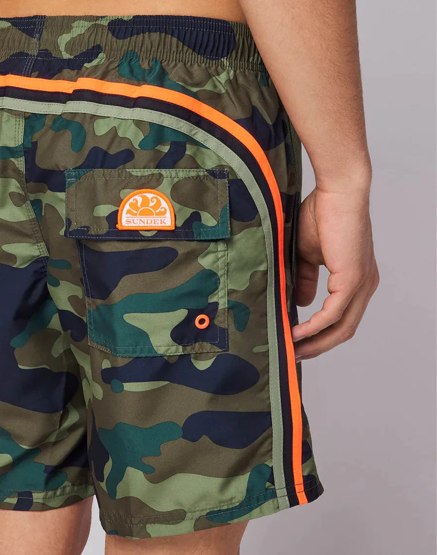 ELASTIC WAIST SWIM TRUNK