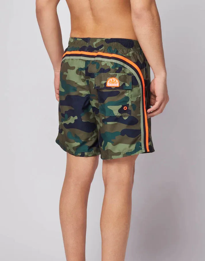 ELASTIC WAIST SWIM TRUNK