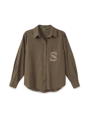 Embroidered Button-up Shirt