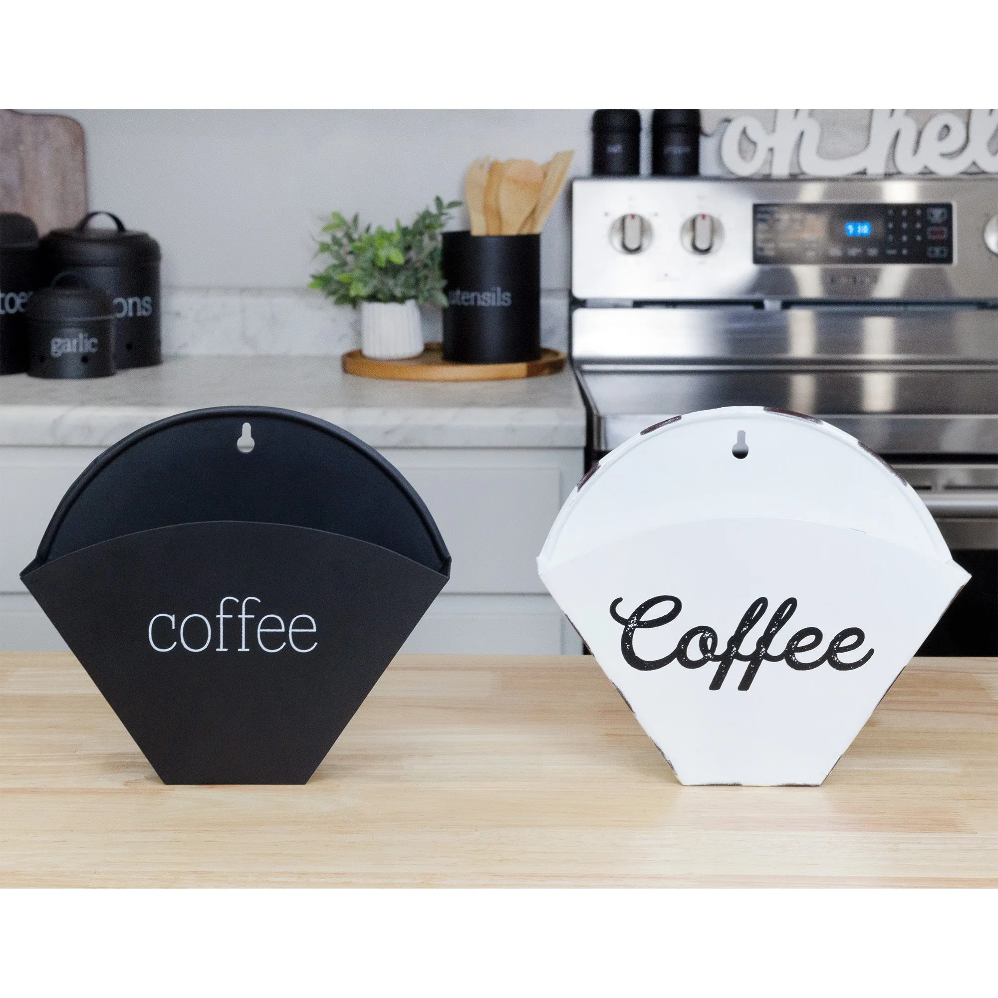 Enamelware Cone Coffee Filter Holder (Black, Case of 48)