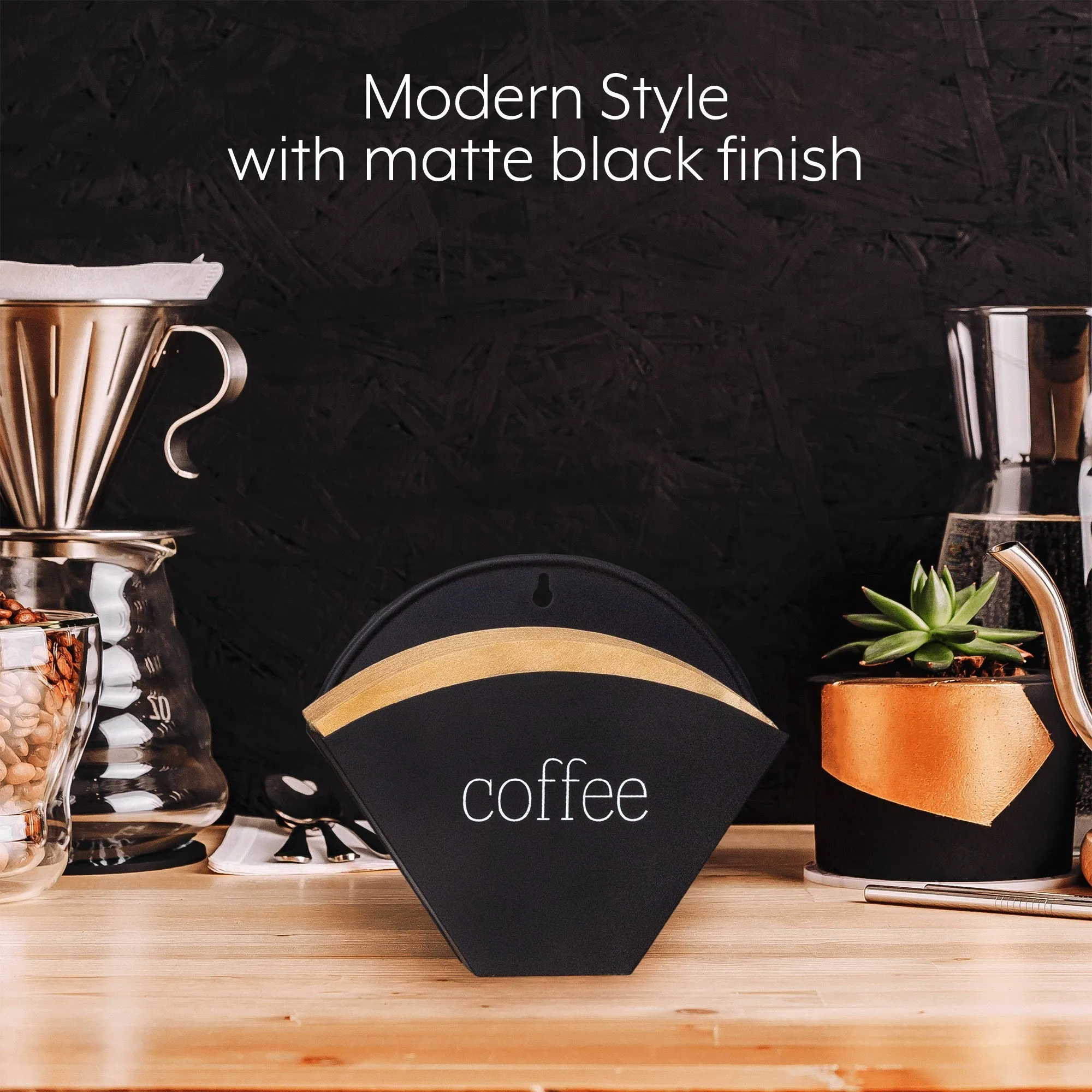 Enamelware Cone Coffee Filter Holder (Black, Case of 48)