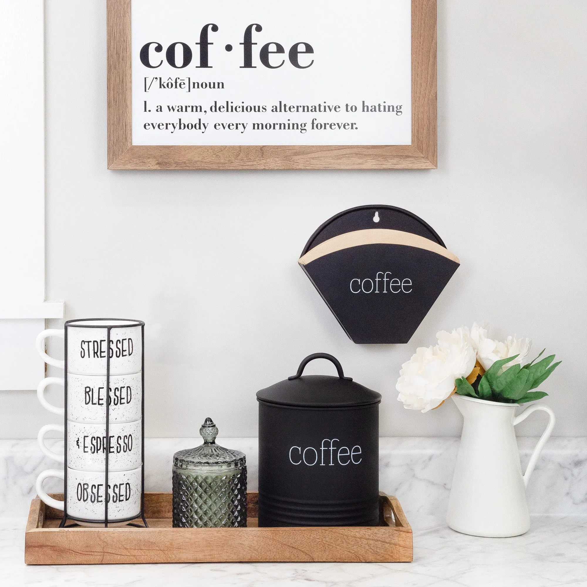 Enamelware Cone Coffee Filter Holder (Black, Case of 48)