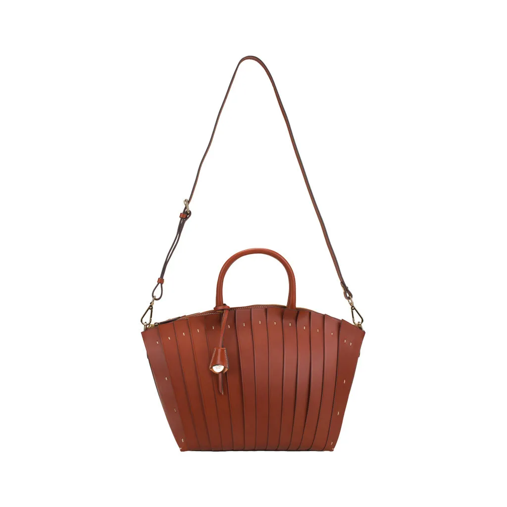 ERMIONE LEATHER TOTE BAG - GOLDEN