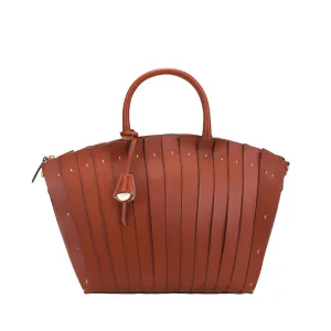 ERMIONE LEATHER TOTE BAG - GOLDEN