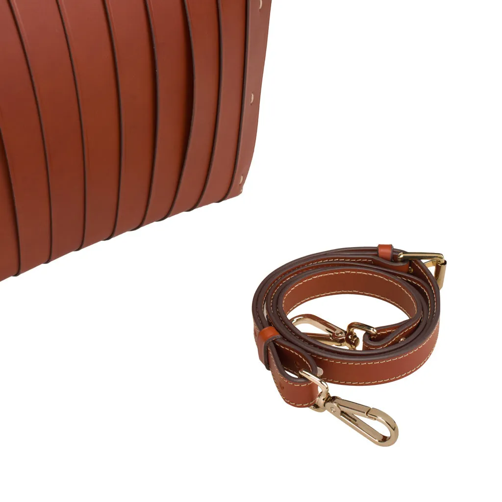 ERMIONE LEATHER TOTE BAG - GOLDEN
