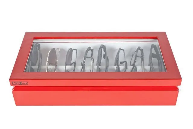 Eyewear Organizer Box, Red Lacquer