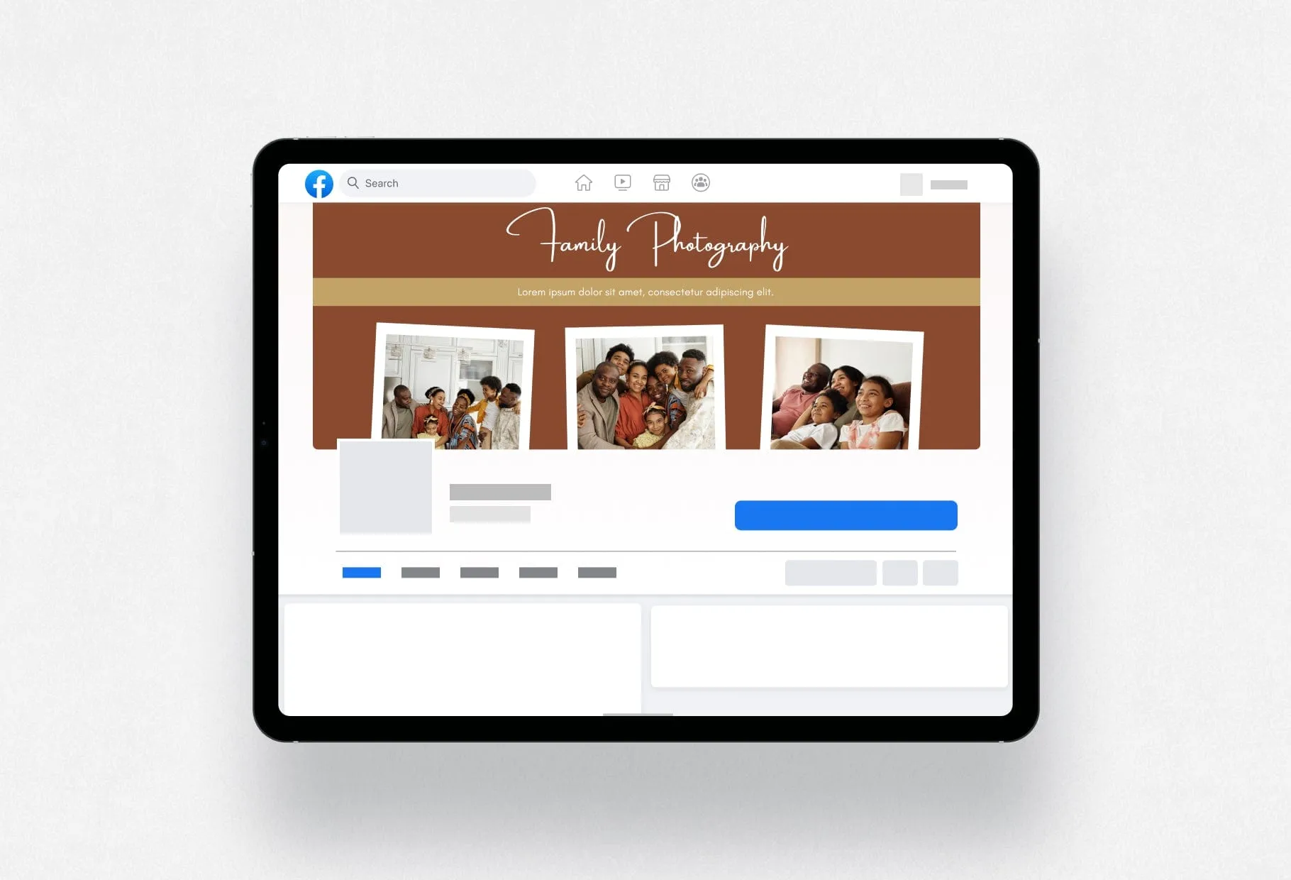 Family Facebook Cover for Photographers Editable Canva Template
