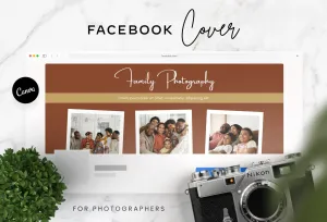 Family Facebook Cover for Photographers Editable Canva Template