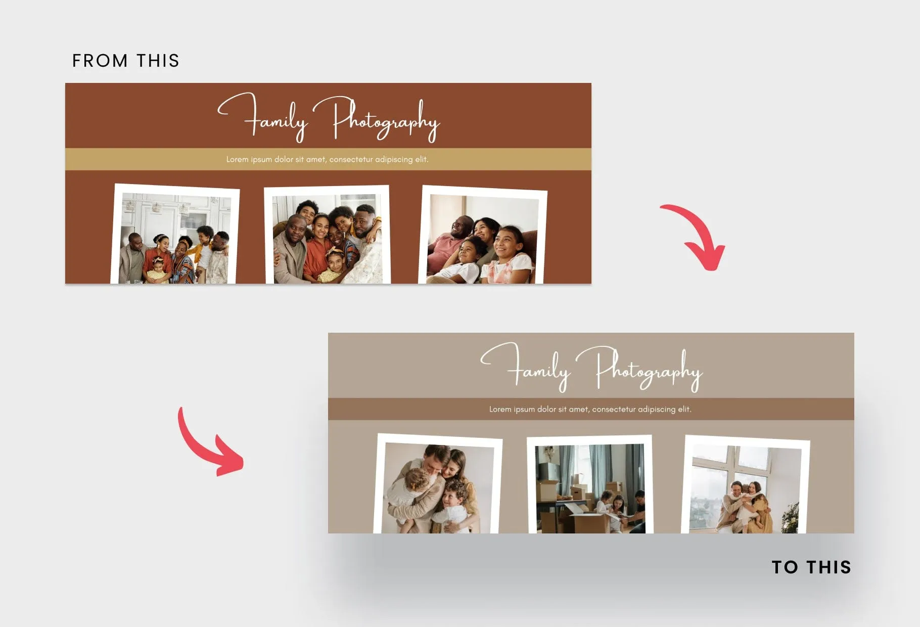 Family Facebook Cover for Photographers Editable Canva Template