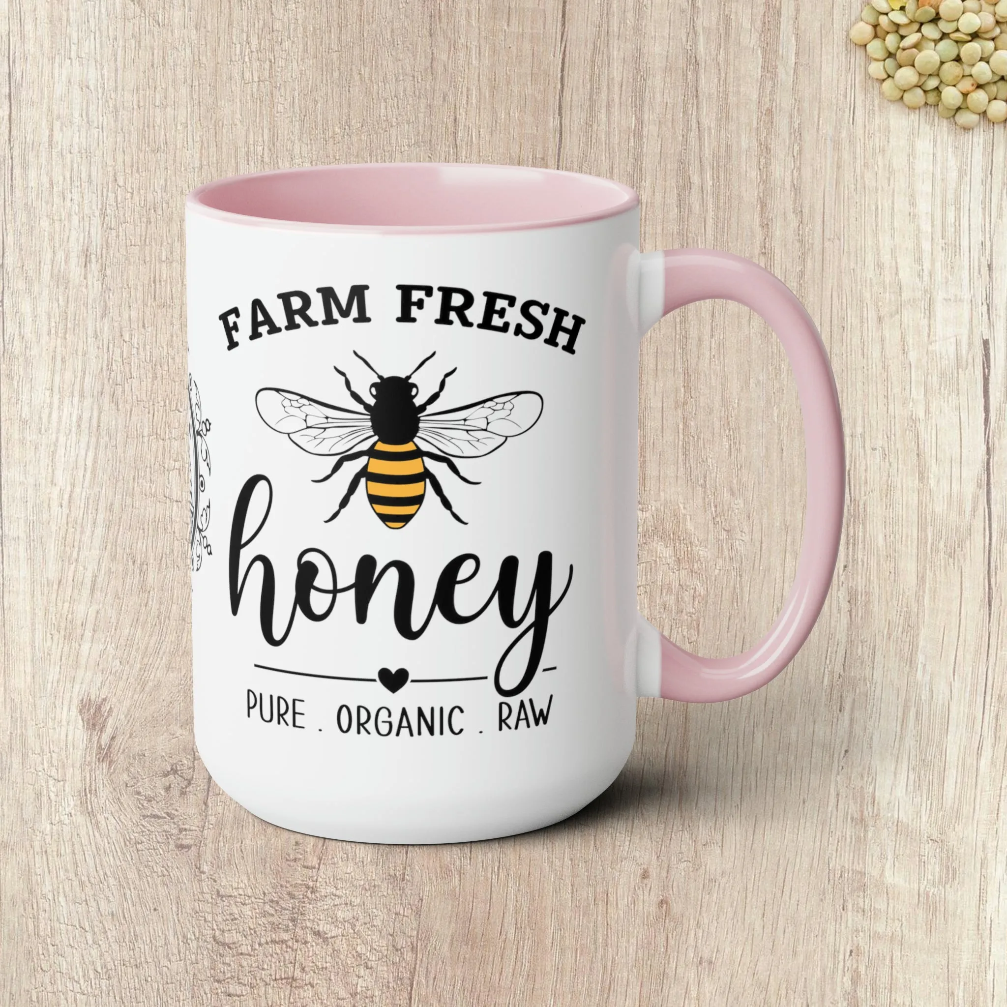 FARM FRESH HONEY - Two-Tone Coffee Mug - 15oz - 5 Color Options