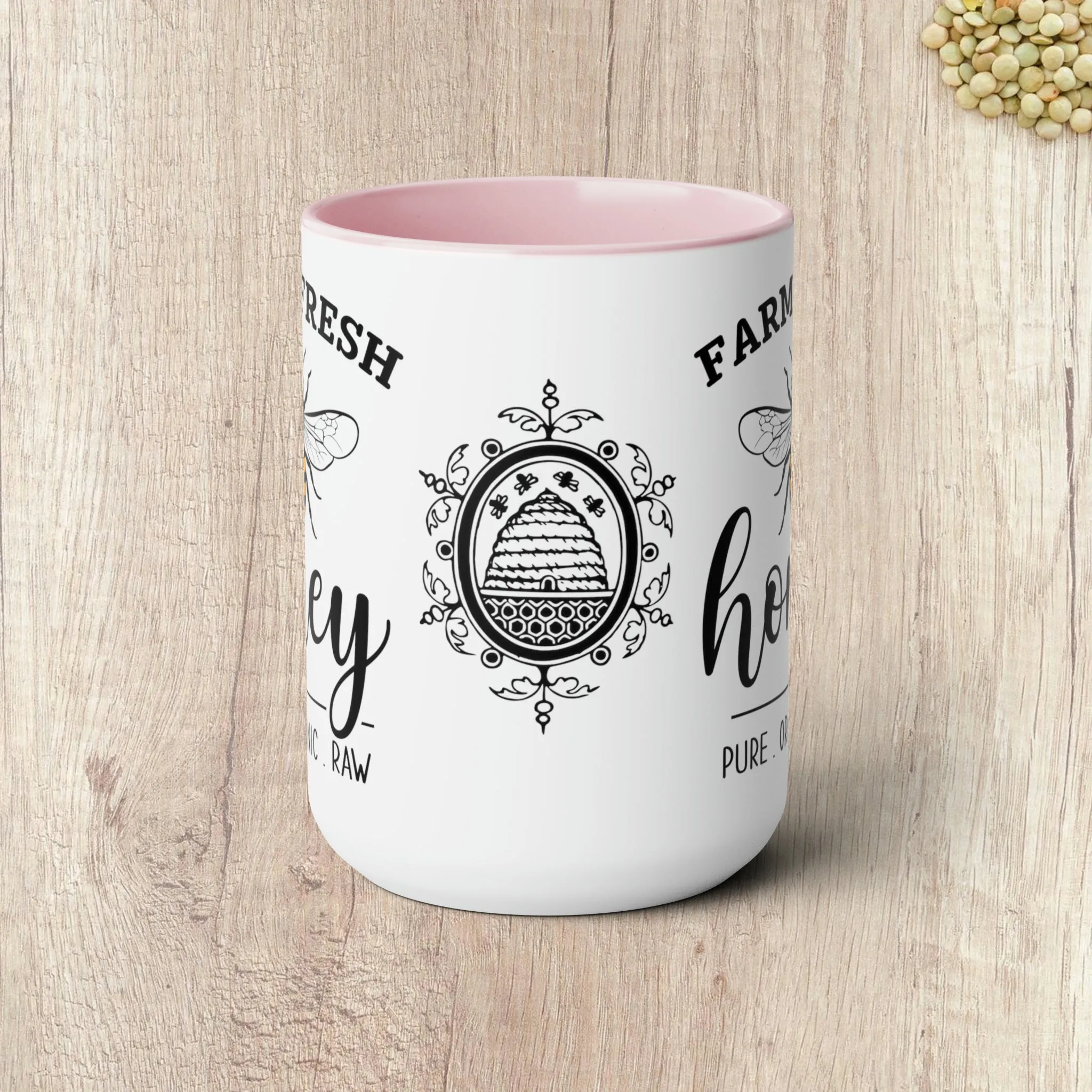 FARM FRESH HONEY - Two-Tone Coffee Mug - 15oz - 5 Color Options
