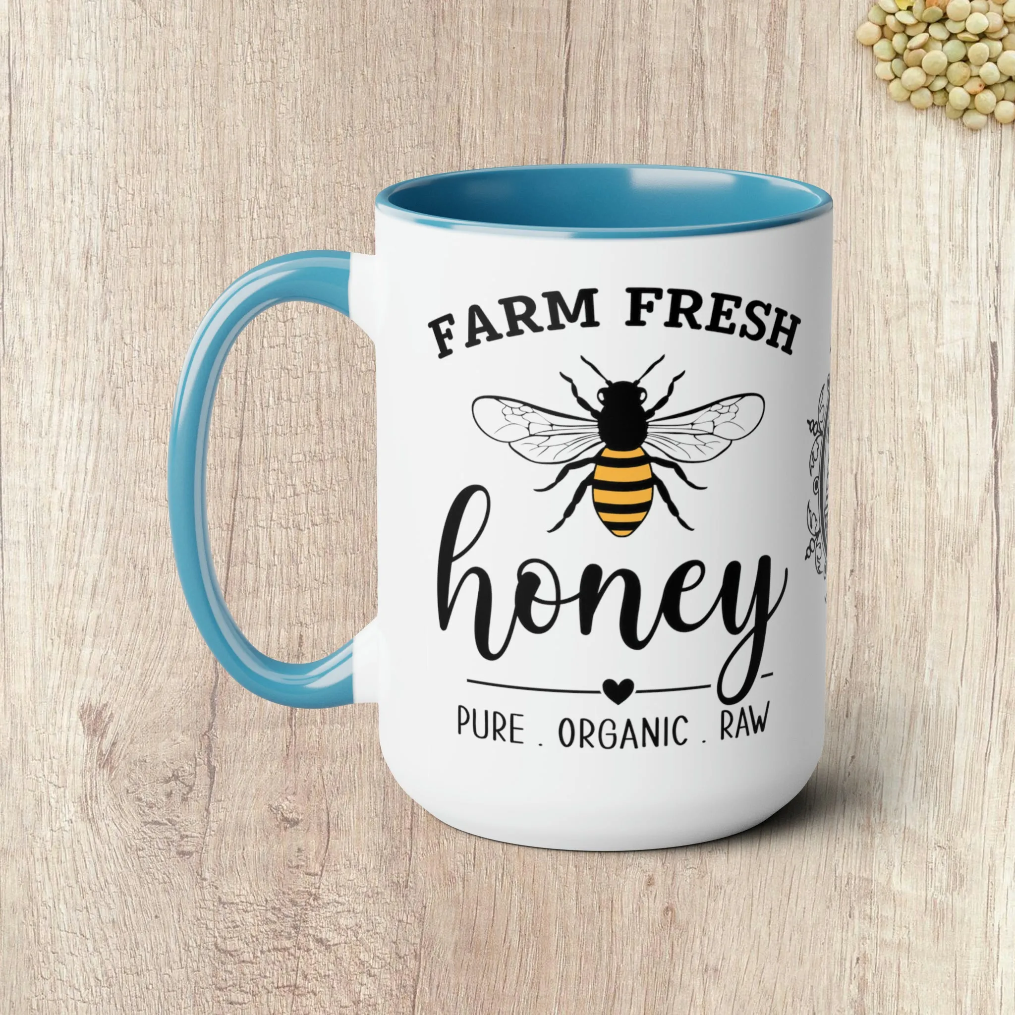 FARM FRESH HONEY - Two-Tone Coffee Mug - 15oz - 5 Color Options