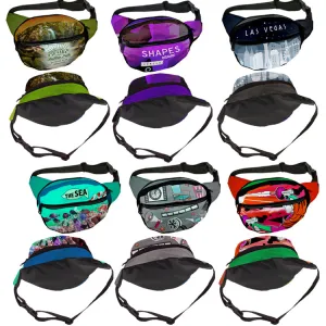 Fashion Full Color Black Panel Fanny Pack